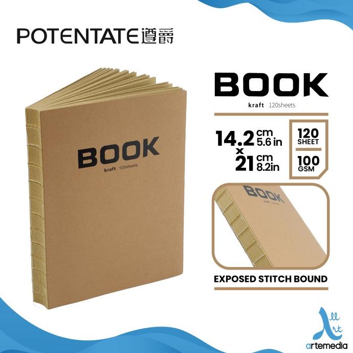 

(COD) POTENTATE Kraft paper book 210x142mm 120 sheets 100gsm