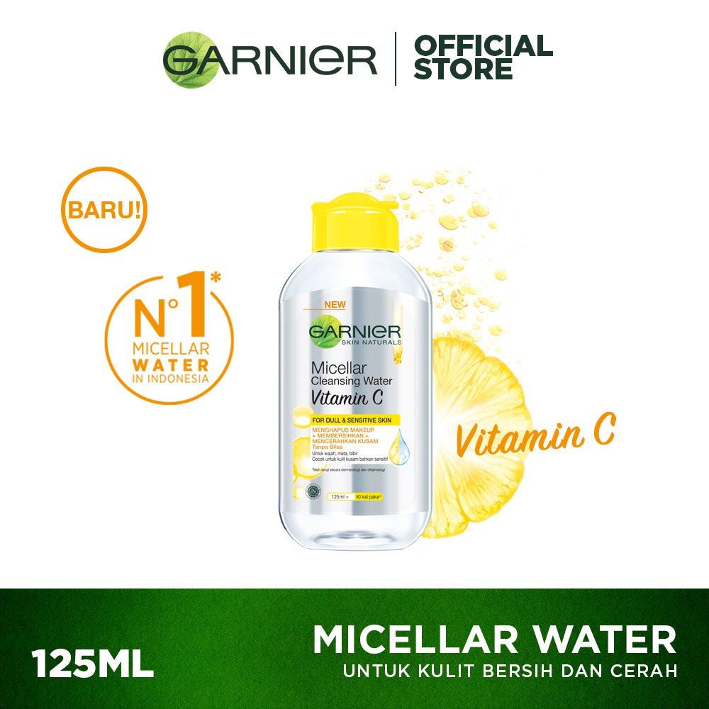 GARNIER MICELLAR CLEANSING WATER VITAMIN C 125ML / 400ML