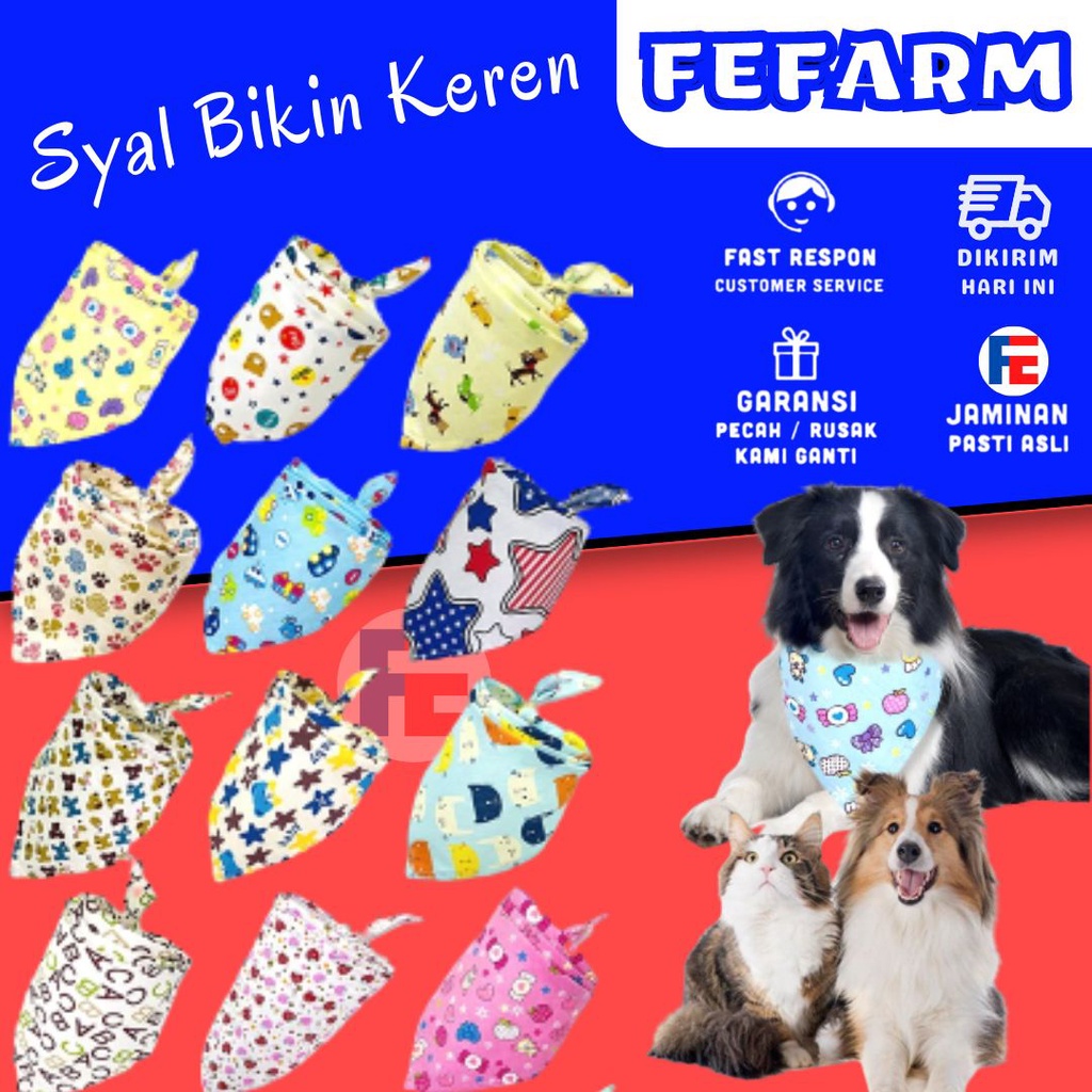 Syal Bandana Cat Puppy Kerchief Pet Neckerchief Scarf Dog Triangular Bibs Saliva Towel Pet Dog Accessories FEFARM