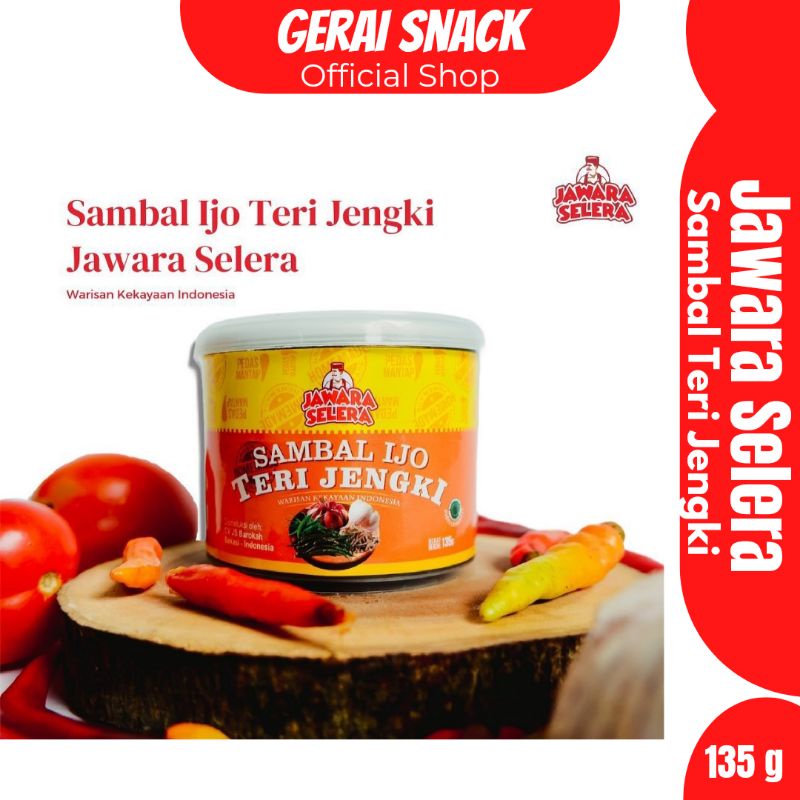 Sambal Ijo Teri Jengki Home Made Jawara Selera Halal Terdaftar (135gr)