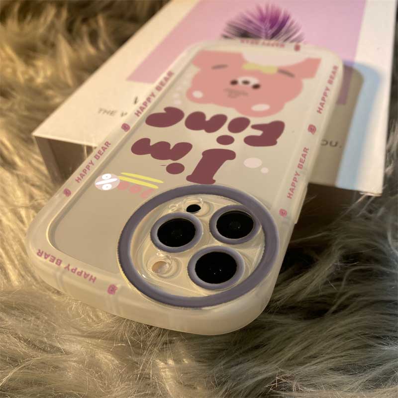 Soft Case Silikon Motif Beruang Untuk Realme C21Y C25Y 5 5i 6i C3 C35 C21 RealmeC11 2021 C25 C15 C12 C2