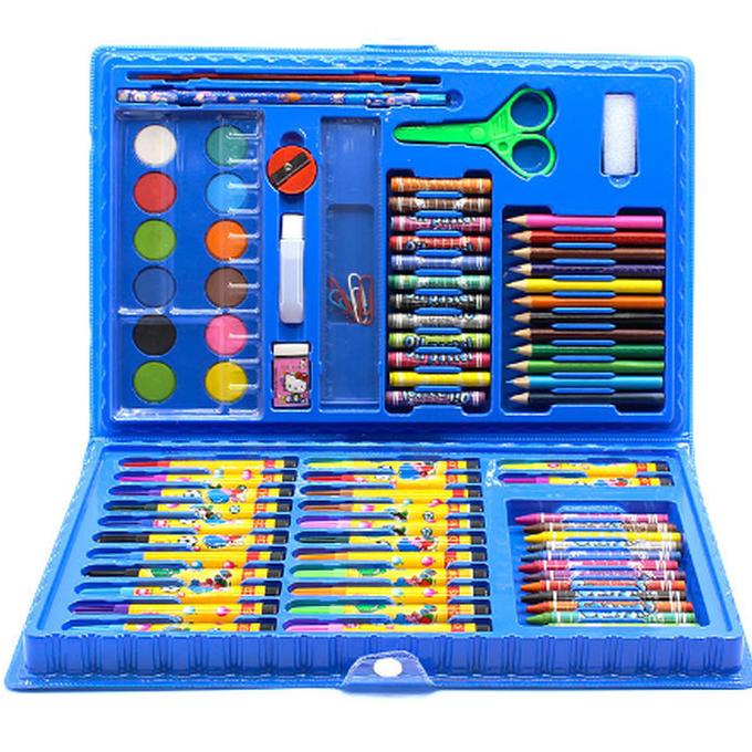 

(COD) Crayon Pensil Warna Anak Alat Tulis Set Koper Isi 86 Back To School