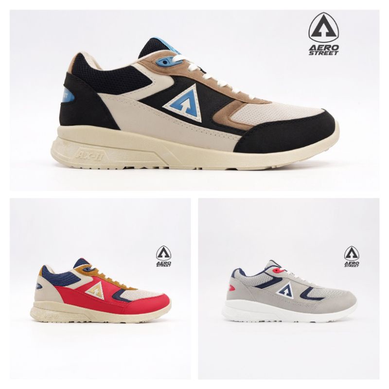 Aerostreet Osaka Krem Biru Hitam - Merah Navy - Abu Navy