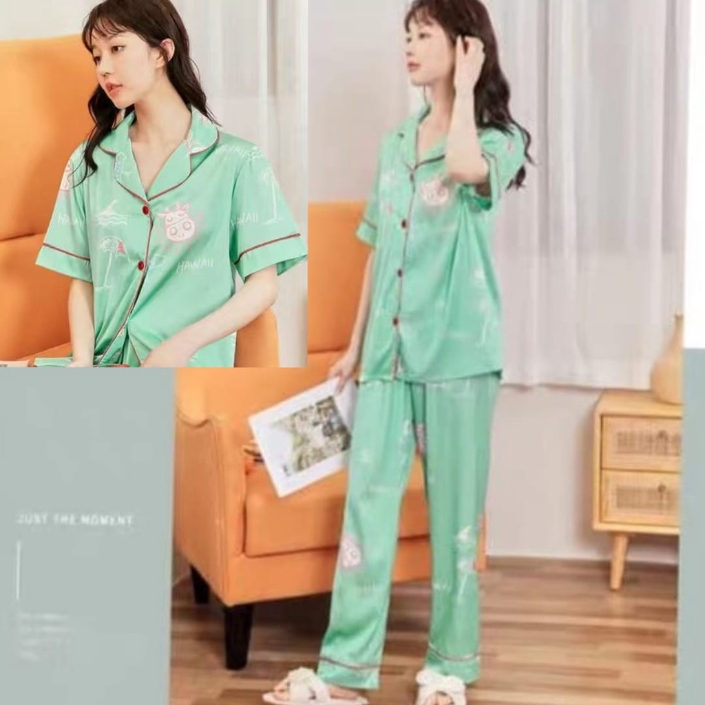 Baju tidur piyama bahan satin import cp