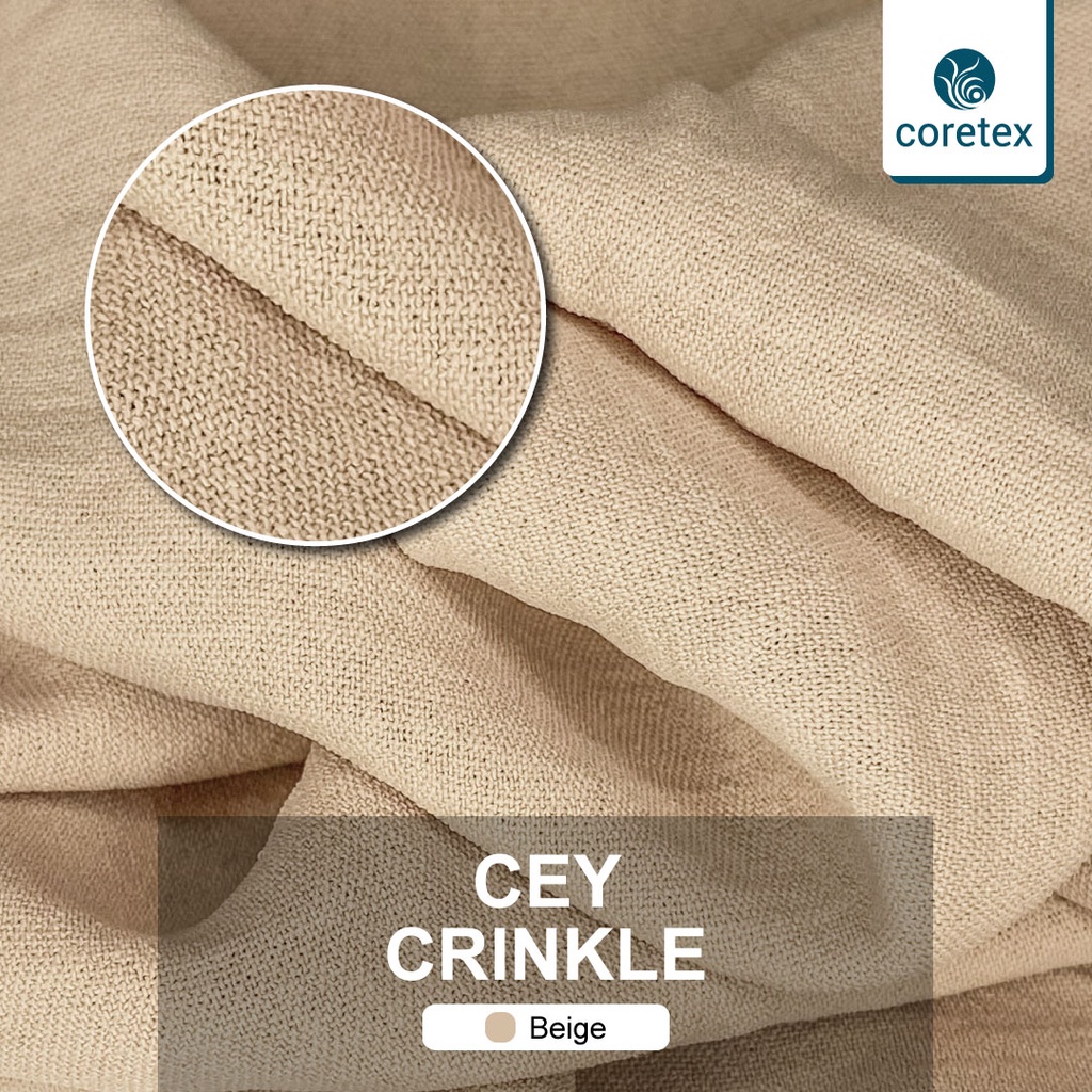 Kain Crinkle Airflow By Maxima 0,5 Meter - Warna Beige