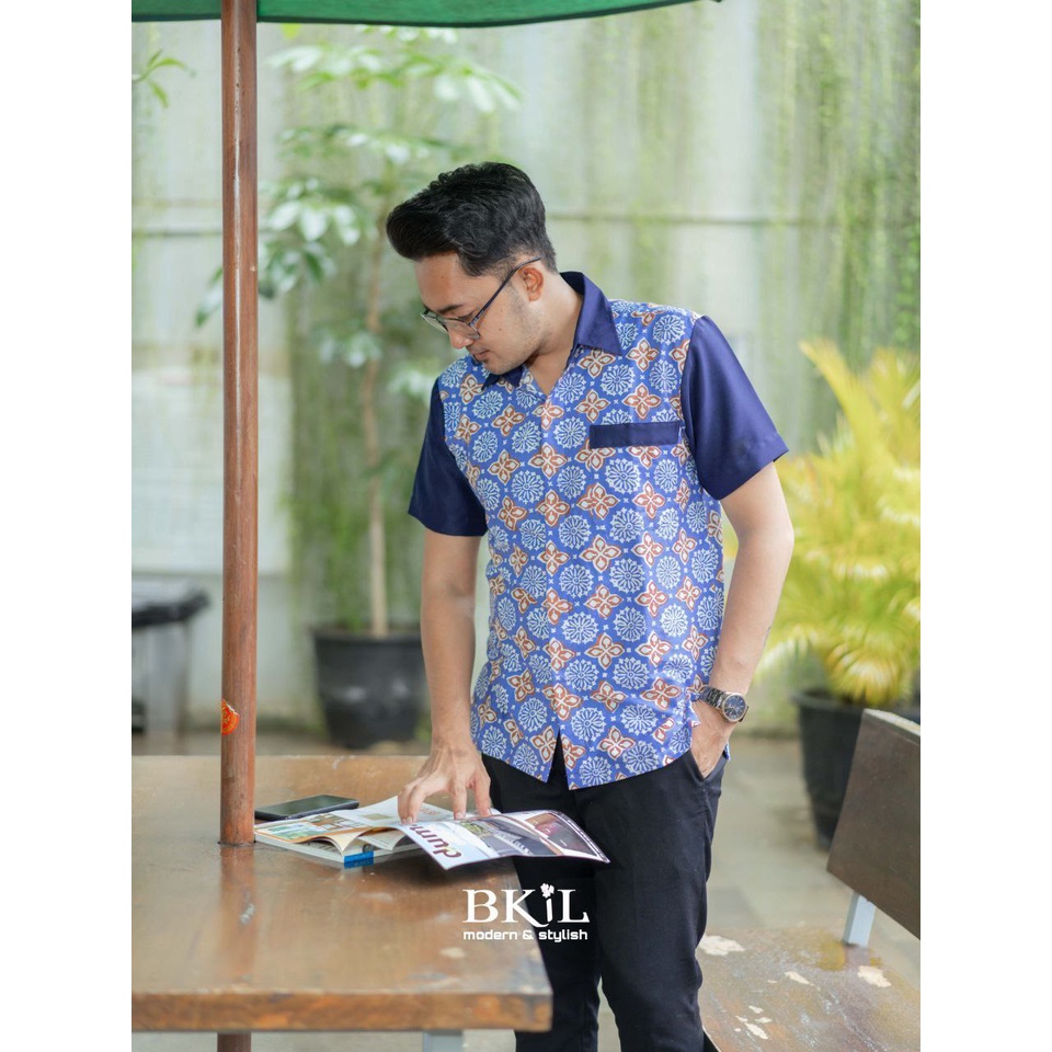 Batik Couple Modern Baju Batik Wanita Modern Atasan Batik Kerja Wanita Blouse Batik Kantor M L XL XXL Seragam Batik Kantor Batik Alina