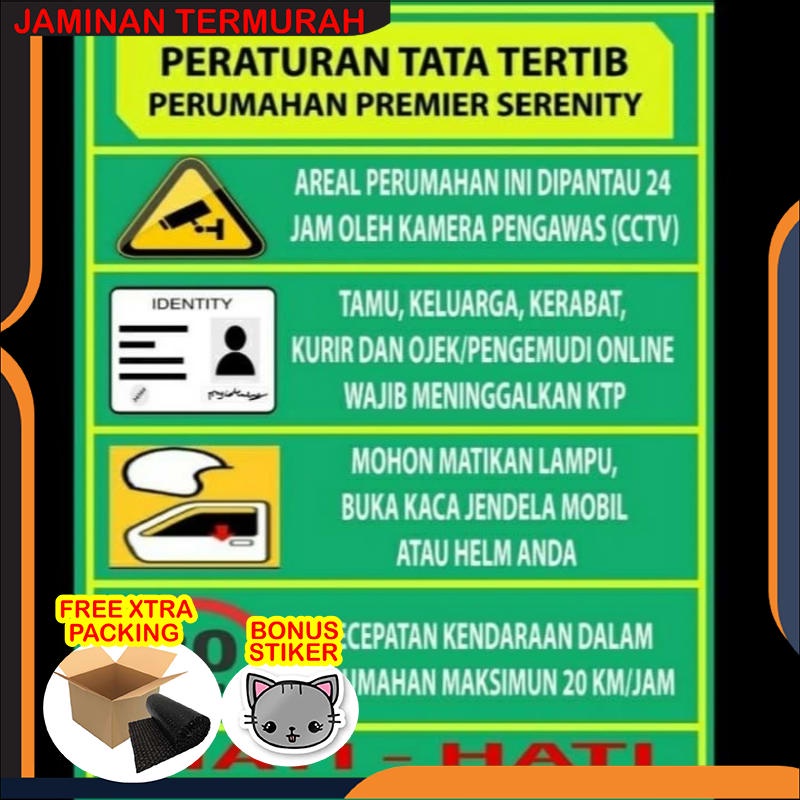 

Grosir Custom. Rambu Himbauan / Papan Pengumuman Ukuran 140 x 100 cm Elegan