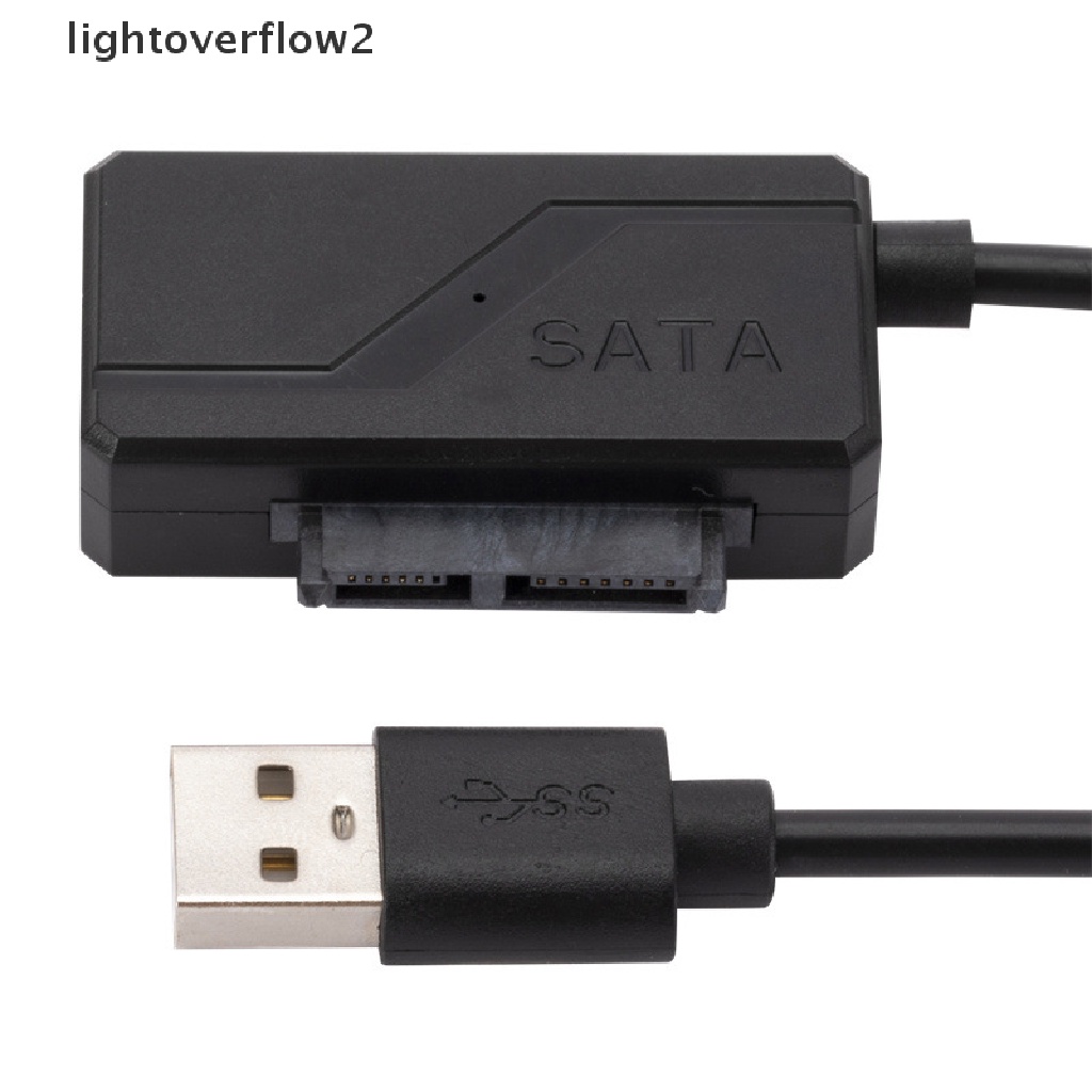(lightoverflow2) Kabel Adapter Converter CD / DVD Rom Sata Ke USB 2.0 Untuk Komputer PC
