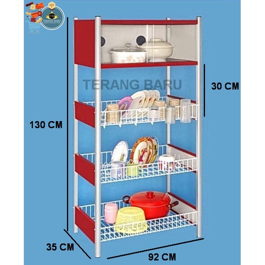 RAK  PIRING MASTER R04 A | RAK PIRING MASTER R04 AW | LEMARI MAKANAN MASTER | RAK PIRING SUSUN 4 TUT