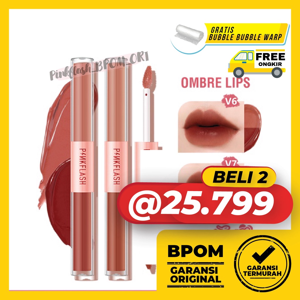 PINKFLASH Duo Lip Gloss Pinkflash DoubleSense 2 IN 1 Dual-ended Lipstick Liquid Matte Lipstick Velvet Tint Lightweight High Pigment Lasting Pinkflash 2 in 1 Lip Matte Pinkflash 2in1 Lip Matte