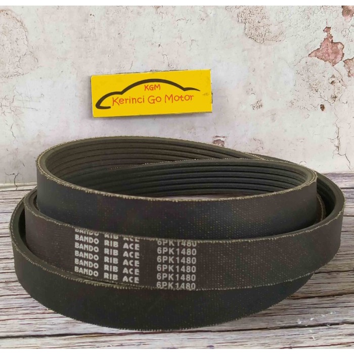 BANDO VAN BELT 6PK 1480 RIB BELT TALI KIPAS 6PK-1480 FAN BELT ALUR