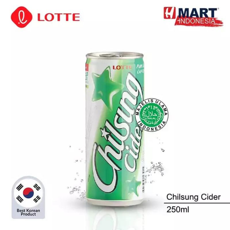 

Lotte Chilsung Cider Minuman Soda Lime Korea Halal 250ml