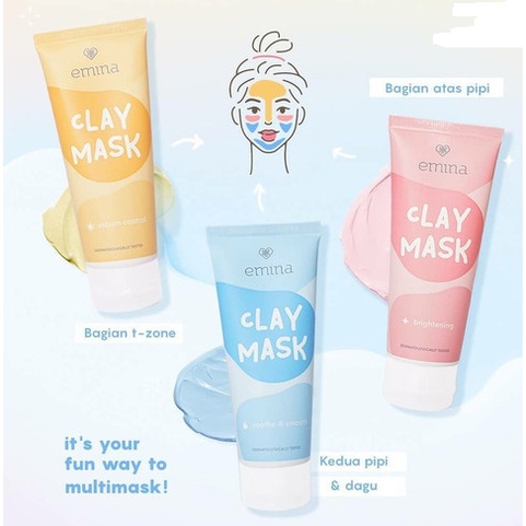 Girlsneed77 Emina Clay Mask 60 ml - Masker Wajah