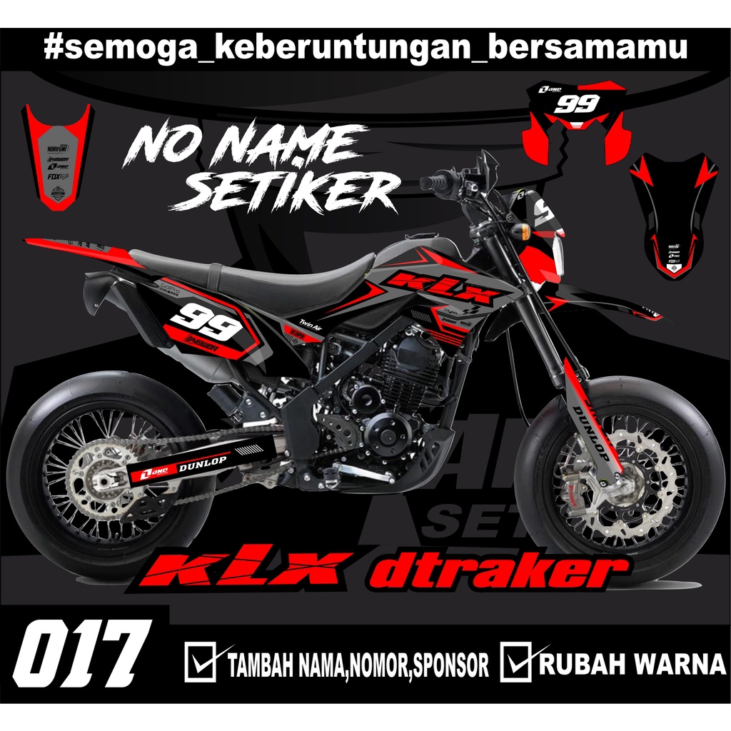 Sticker setiker stiker decal KLX D-TRACKER- (017) minimalis Fullbody-Dekal stiker KLX Trail