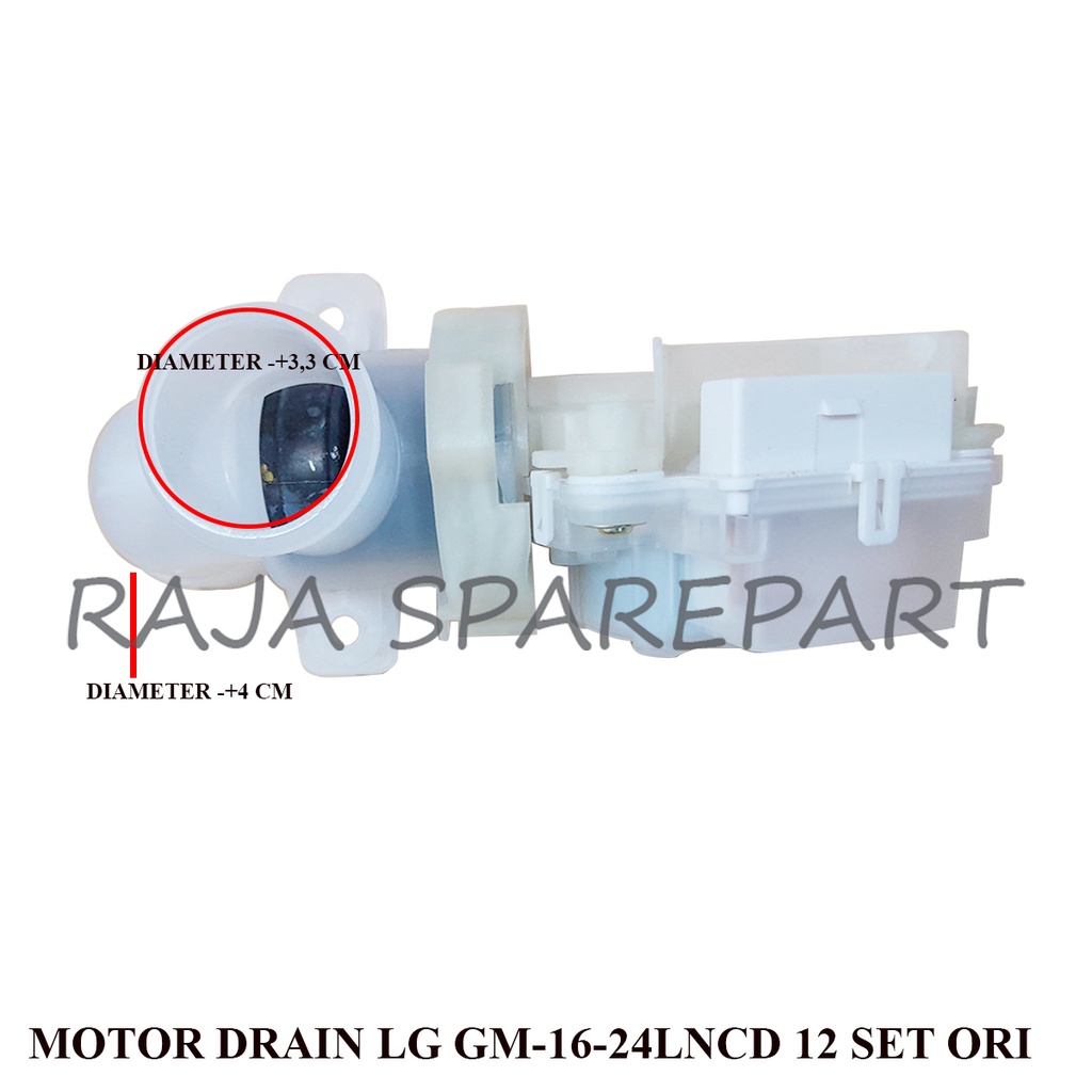 MOTOR DRAIN MESIN CUCI LG GM-16-24LNCD 12 SET ORI