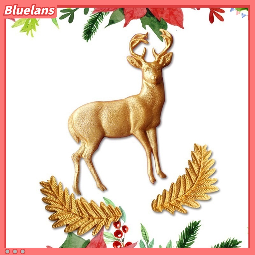 Bluelans Cetakan Kue / Coklat Bentuk Rusa Natal Bahan Silikon Untuk Dekorasi