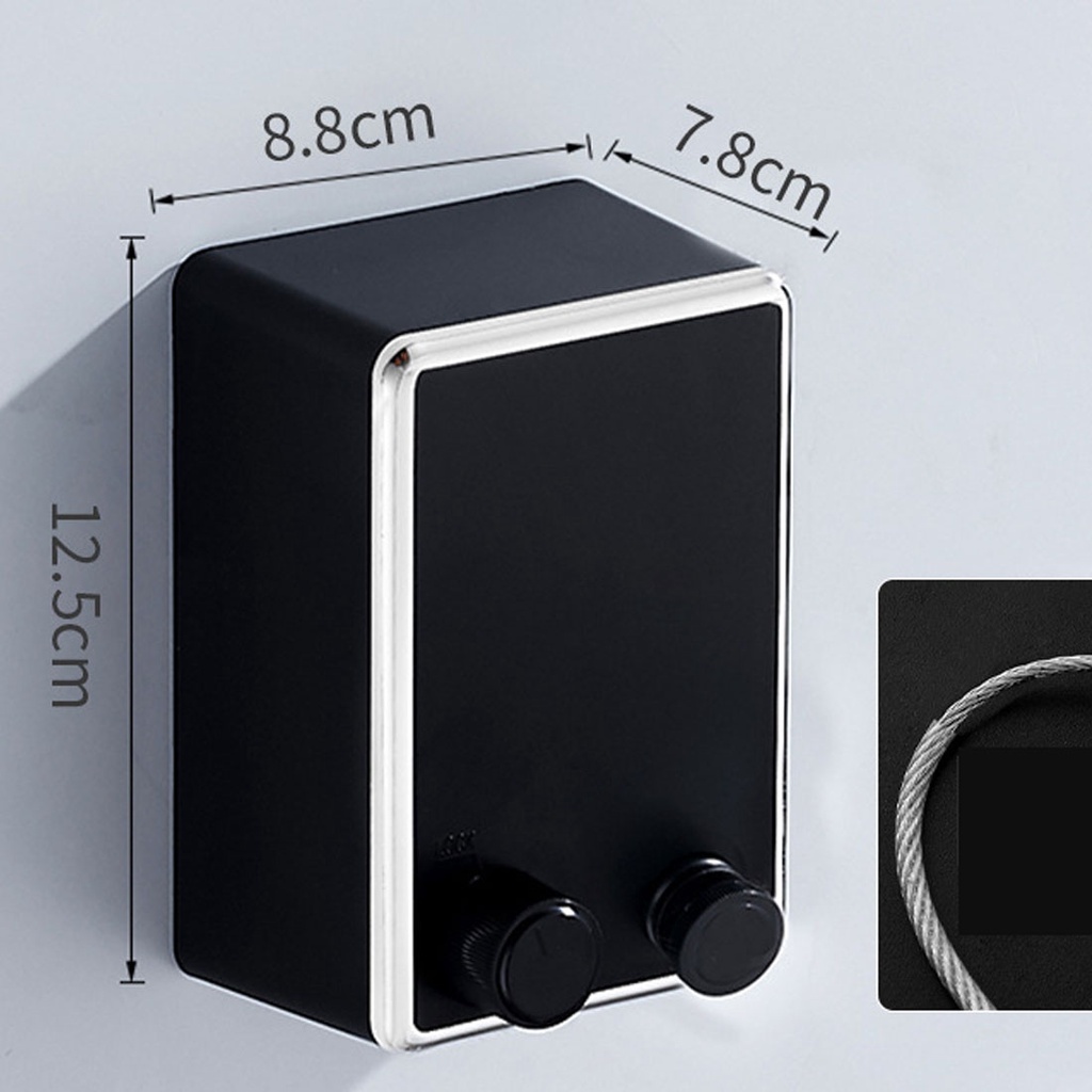20KG 4.2M Jemuran Baju Portable Indoor Outdoor Retractable Tali Clothesline Bahan Stainless Hitam