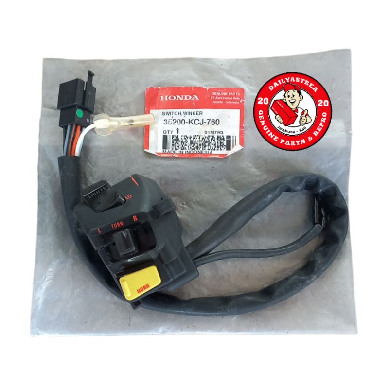 SWITCH WINKER SAKELAR SAKLAR HOLDER LAMPU KIRI HONDA TIGER 2000 LAMA LAWAS ORIGINAL ORI 35200-KCJ-76