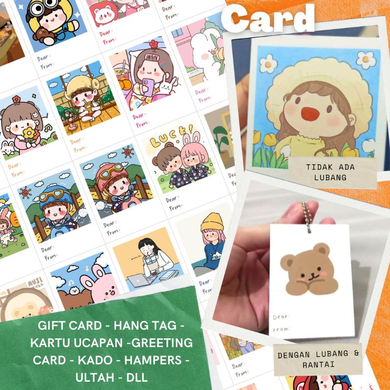 

KARTU UCAPAN - GIFT CARD - HANG TAG - GREETING CARD - KADO - HAMPERS - ULTAH