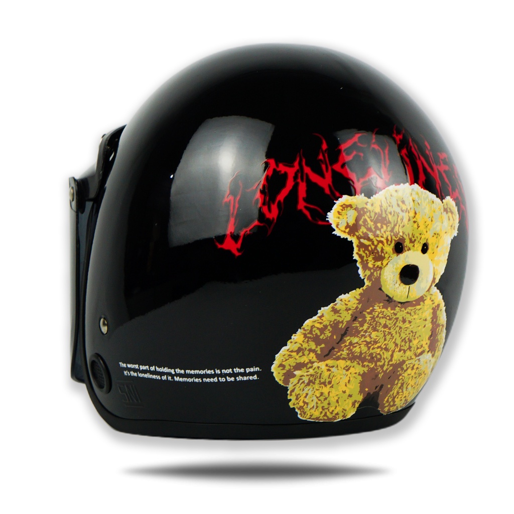 Helm Bogo Dewasa Pria Wanita Lonely Bear SNI Terbaru