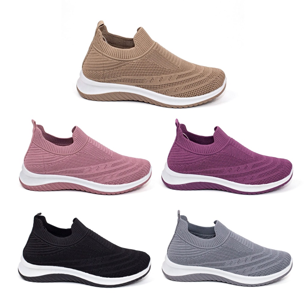 Sepatu Wanita Sneakers Wanita Import Cewek Sport Shoes Kasual Fashion Shoes Wanita Non Tali A3060