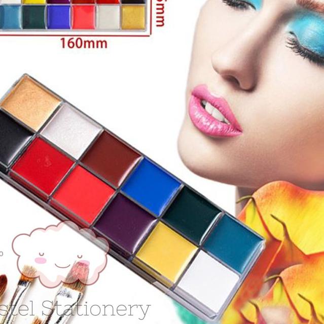

Baru Face And Body Painting Art Set 12 Colors - Cat Minyak Muka 12 Warna