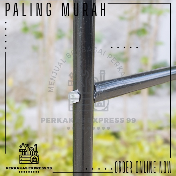 Rak Gantung Baju Berdiri 2 Susun 100% Besi / Rak Display Baju 2 Tingkat 2 METER