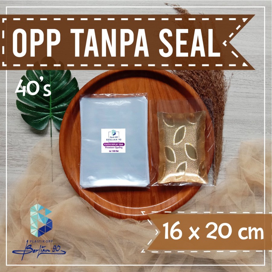 Plastik Opp Tanpa Lem 16x20 Cm 40s Micron Plastik Opp Kaca Tebal