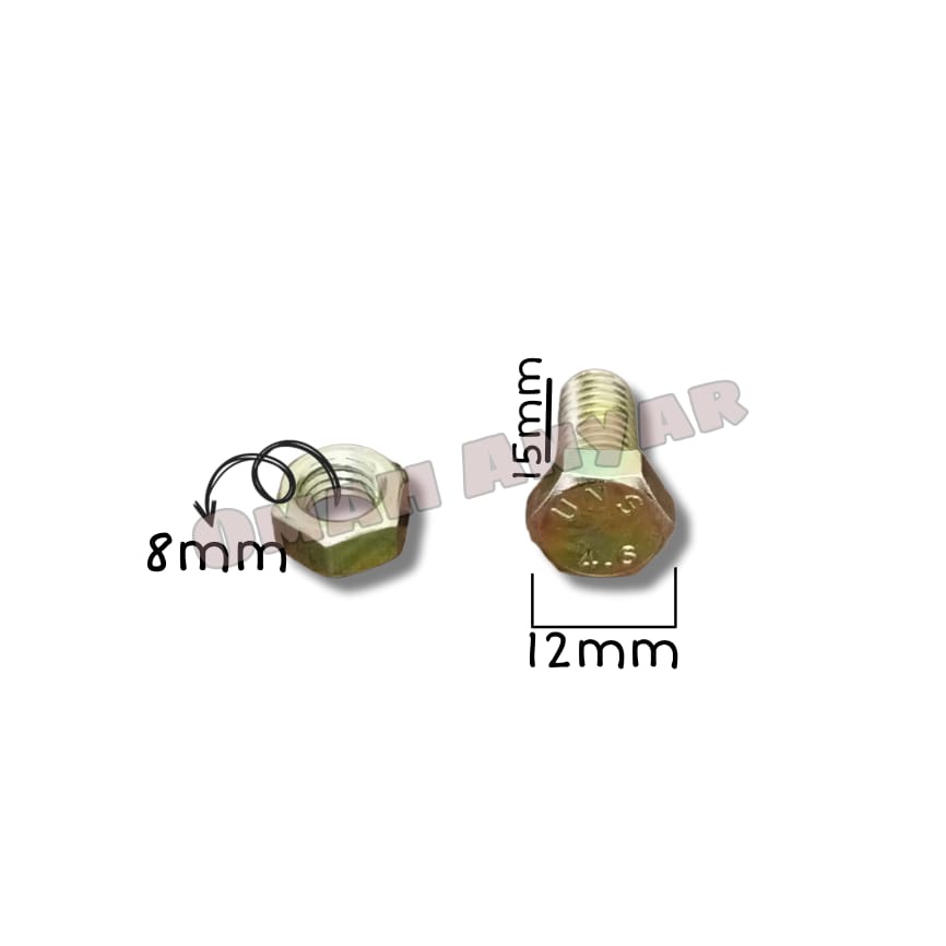 Mur Baut M8 Rak Siku Lubang M8x15