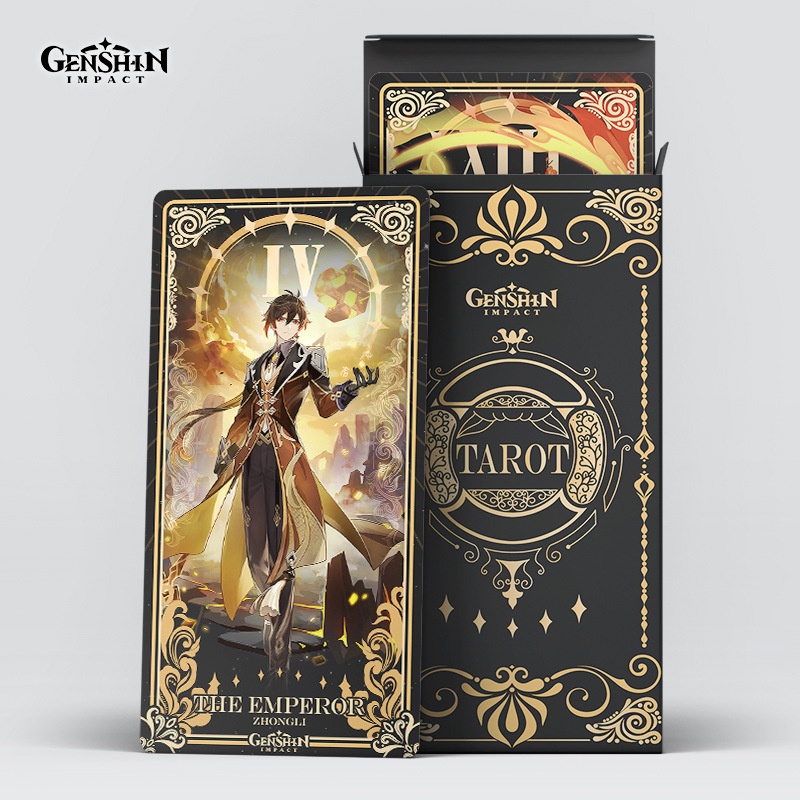 22 Pcs / set Kartu Tarot Desain Anime Komik Genshin Impact Beelzebul Miko Kazuha Untuk Koleksi