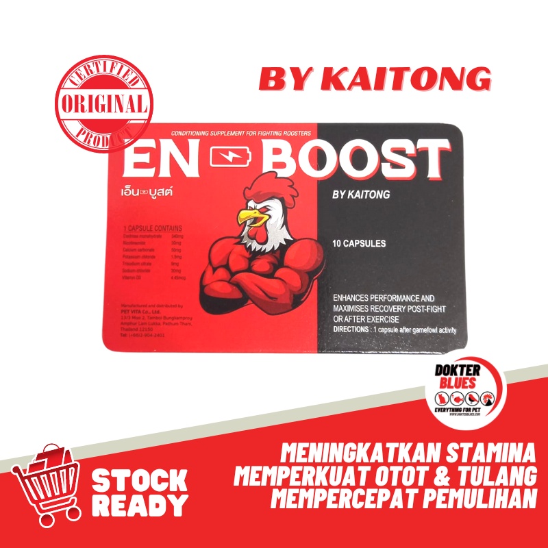 Kaitong EN-BOOST Vitamin Suplemen Ayam Kombo Kaitong | 10 Kapsul | Menguatkan Otot &amp; Tulang
