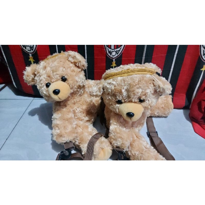 Tas Selempang BERUANG merangkul /tas boneka /tas bulu /tas selempang mini /Tas Selempang Bulu