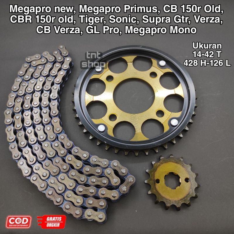 Jual Gear Gir Set Paket Megapro New Sonic Cb R Old Cbr R Old Supra Gtr Tiger Gl Pro