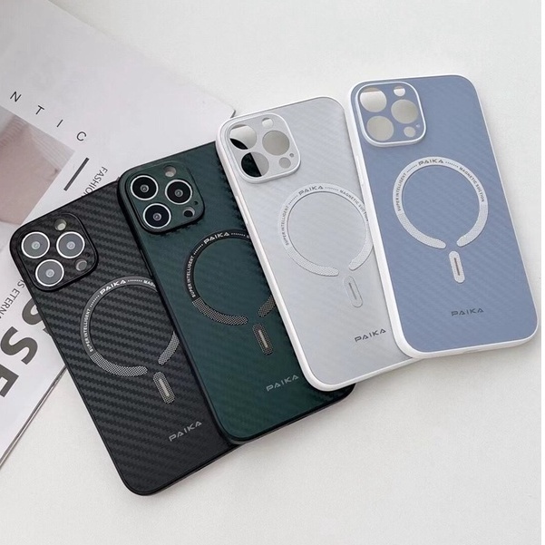 Carbon Fiber Magnetic Case untuk iPhone 14 Pro Max 12 Pro Max 11 Pro Max Matte Advanced Composite iPhone 13 Pro Max Bawah Tahan Debu Lubang Soft Case dengan Magsafe Suction