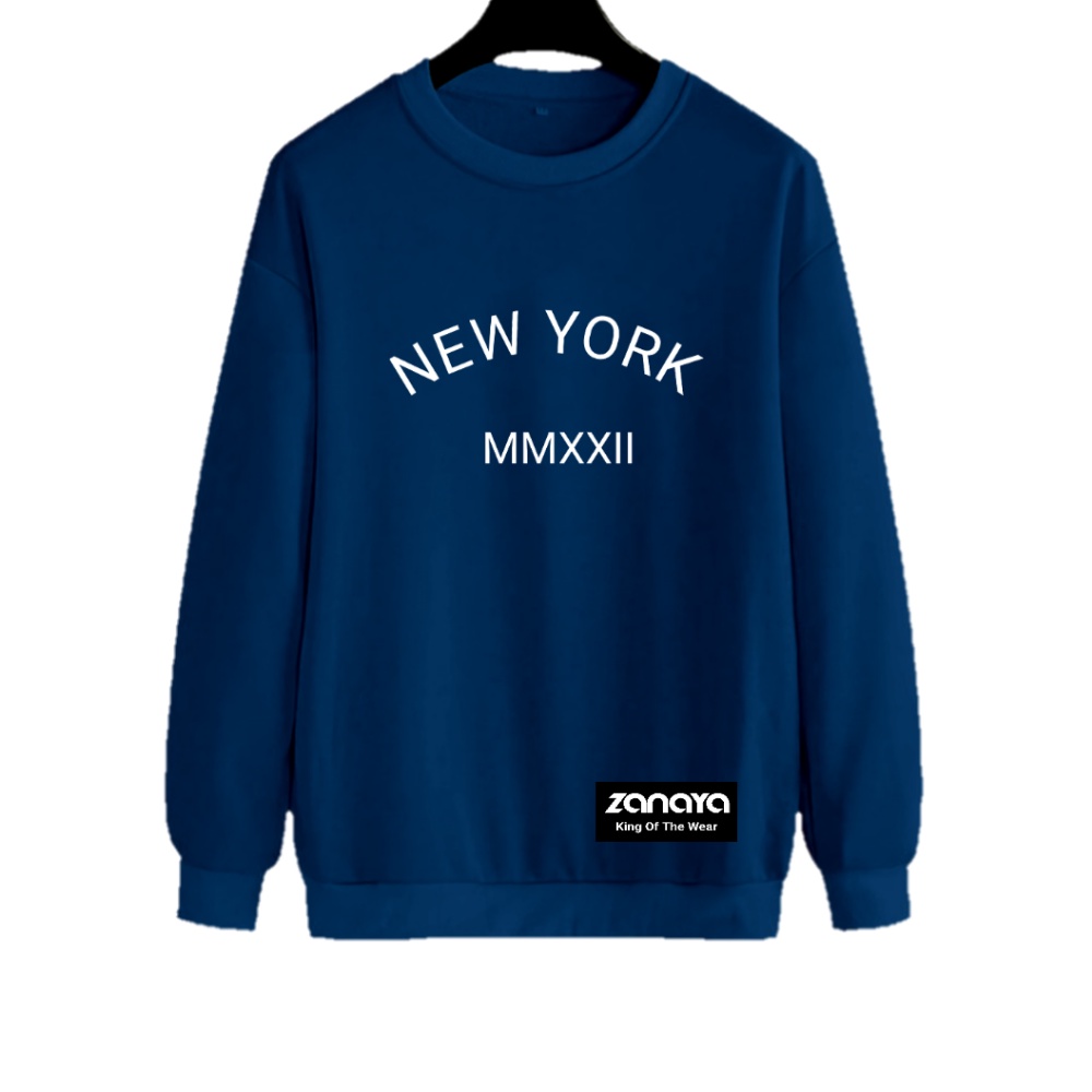 ZANAYA TERBARU Premium Sweater Crewneck NEWYORK Oversize - Sweter Hodie Pria &amp; Wanita Kekinian COD