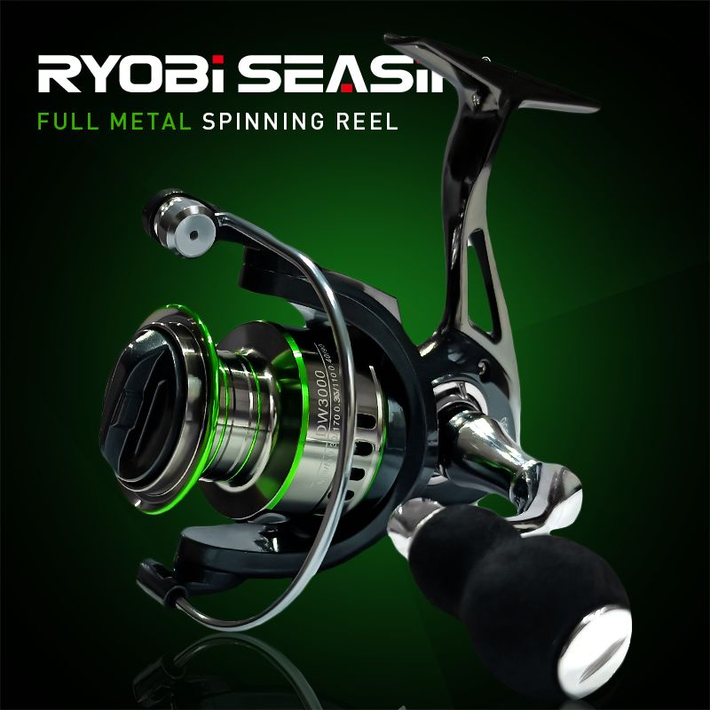 RyobiSeasir DW Reel Pancing Full Besi Semua Logam Memutar Gulungan Pancing 1000-7000 Seri 14 + 1BB 5