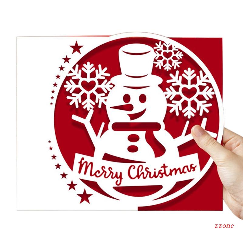 Cetakan Stensil Cutting Dies Motif Snowman Natal Bahan Metal Untuk Scrapbook / Craft DIY