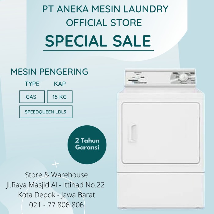Pengering Baju Mesin Pengering / Dryer Gas Speedqueen