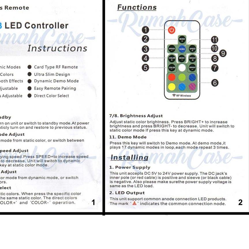 Quality Control✅LED Strip RGB - Mini Controller Remote Wireless - Molex USB Lampu Mod Komputer PC Ga