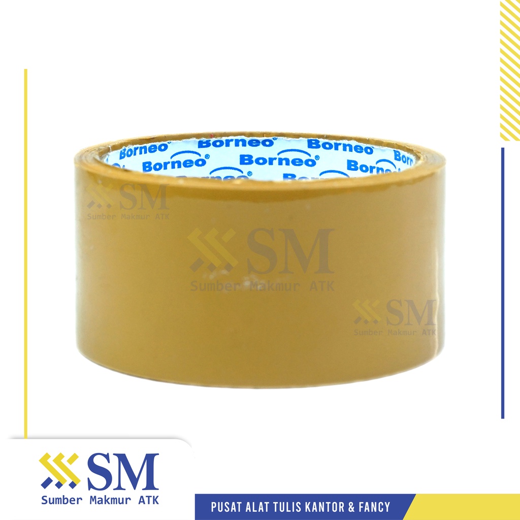 

LAKBAN / ISOLASI / TAPE OPP COKLAT BORNEO 2 INCH (45 mm x 40 y) TIPIS
