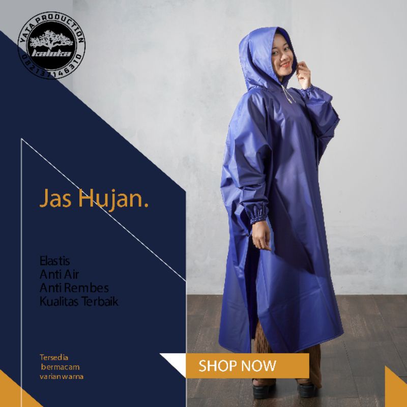 JAS HUJAN Ponco Lengan Celana Raincoat Mantol Kelelawar Pria Wanita KALOKA