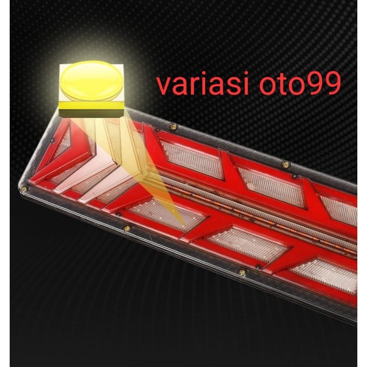 HARGA 1 Pasang Lampu StopLamp variasi Rem Belakang LED Runing Mobil Truck Truk model Panah  24Volt