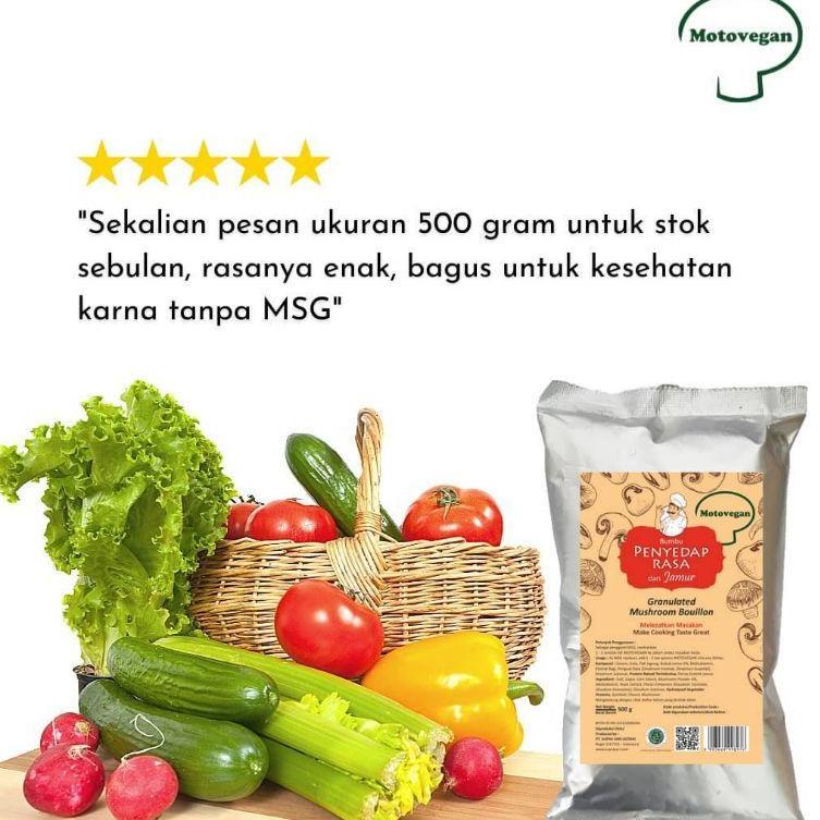 

Special Edition.. Kaldu Jamur Motovegan 500gr (NON MSG)/ Halal/Kemasan Baru 41