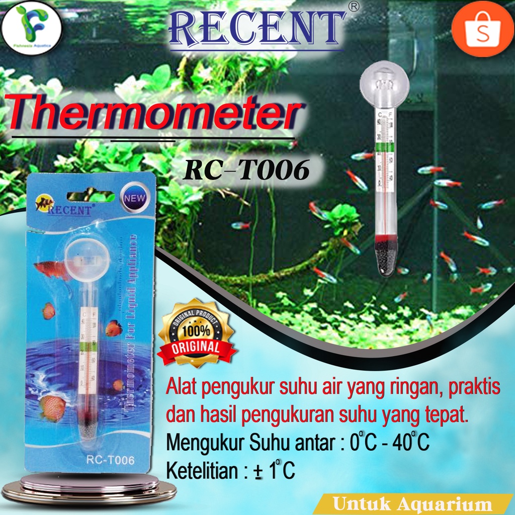 Recent RC-T006 Thermometer suhu air aquarium