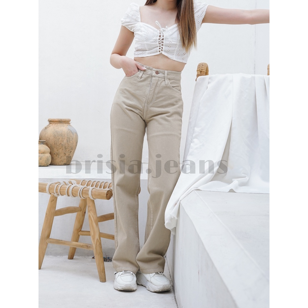 BRISIA JEANS - WENDY Boyfriend Jeans JUMBO - PEANUT Size 34-38 / Loose Jeans BIGSIZE