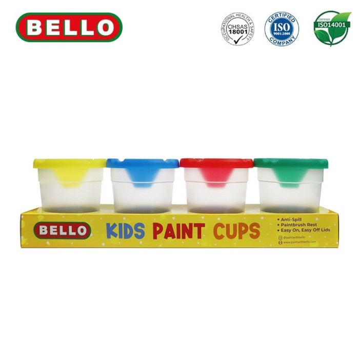 

Aman Bello Kids Paint Cup Tempat Kuas Anti Tumpah Anti Spill Cups For Brush Gilaa!!!