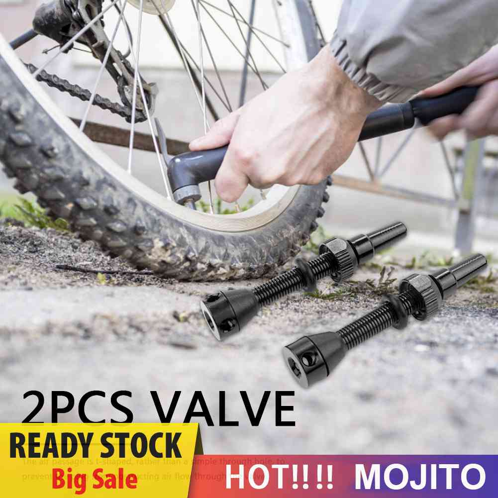 2pcs Katup Presta Ban Tubeless 40mm Bahan CNC Alloy Dengan Tutup Untuk Sepeda