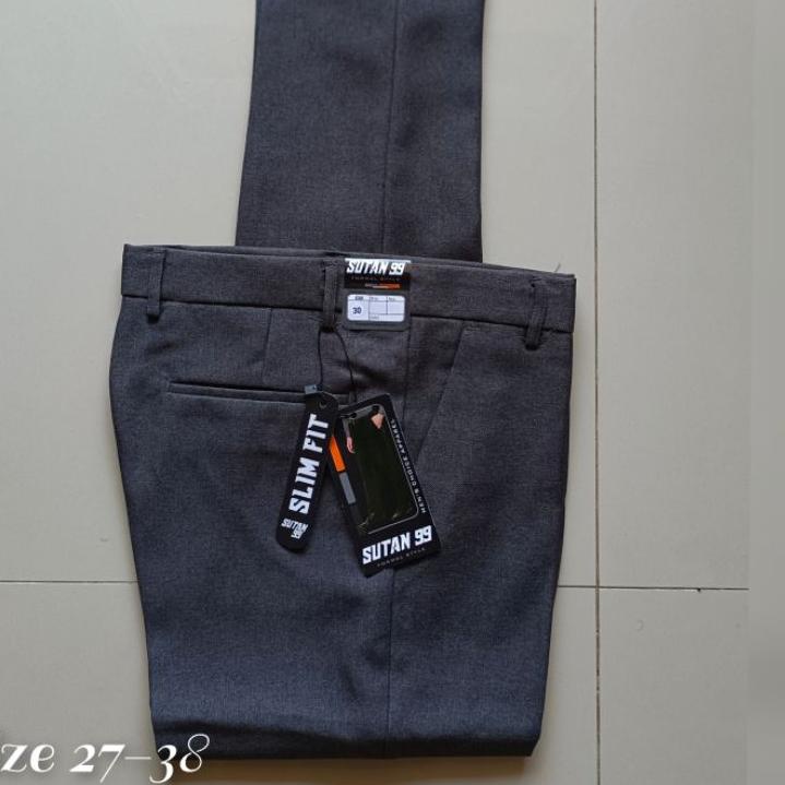 Booming PROMO AKHIR TAHUN CELANA BAHAN KERJA SLIMFIT PRIA TERBARU