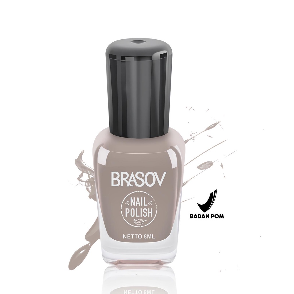 Kutek Brasov Nude No 81 Halal Murah 8ml | Cat Kuku Nail Polish 8ml BPOM