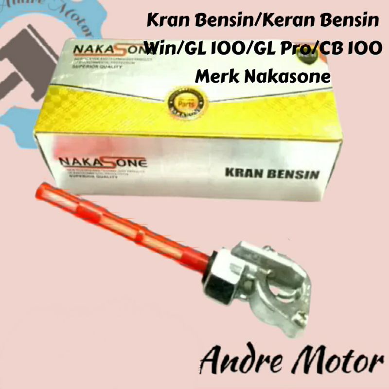 Kran Keran Membran Bensin Honda Win GL 100 GL Pro CB 100 Merk Nakasone Kualitas Ori